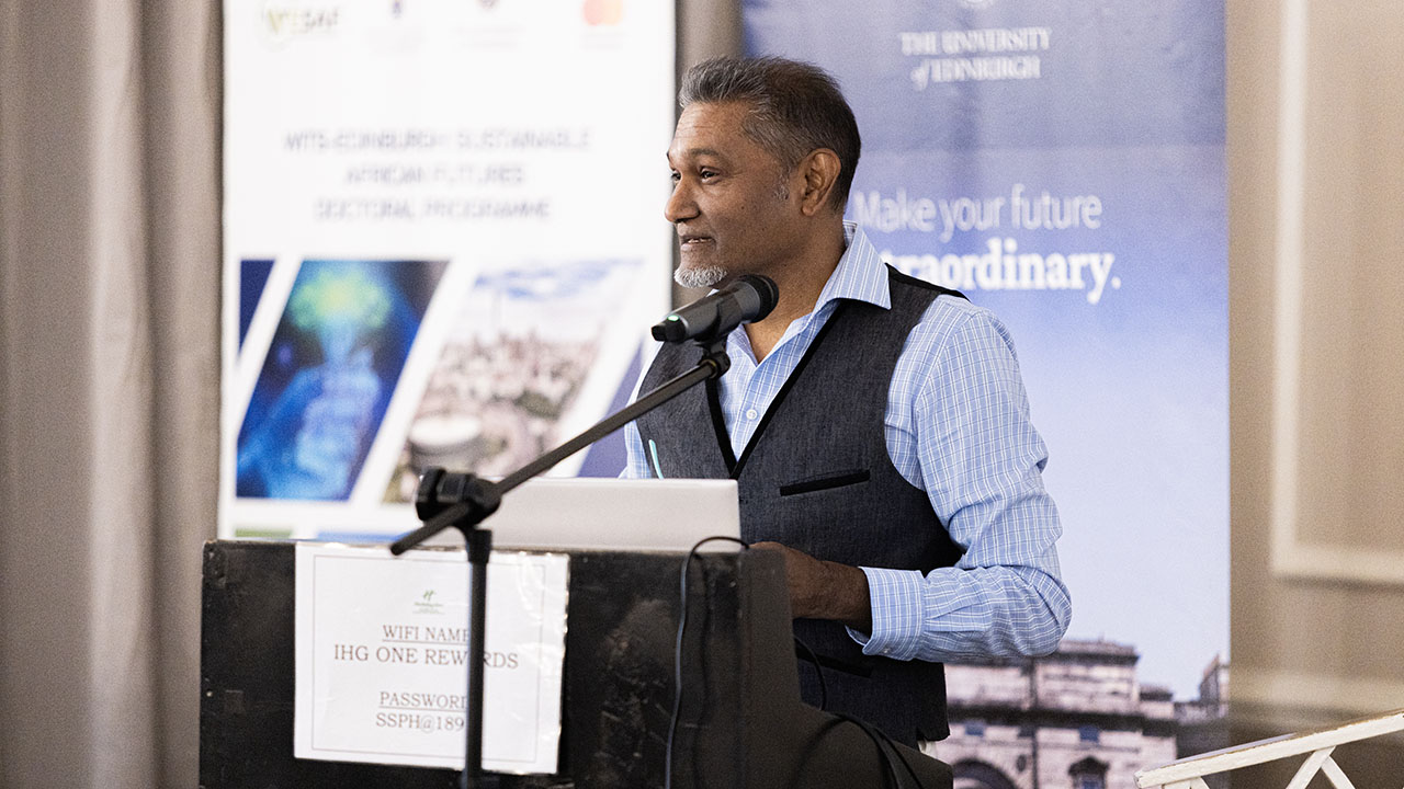 Dhesigen Naidoo, Commissioner: South African Presidential Climate Commission at the 2024 WESAF Sustainability and Inequality Symposium